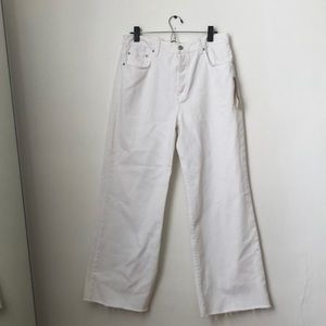Reformation Fawcett White Denim Jeans